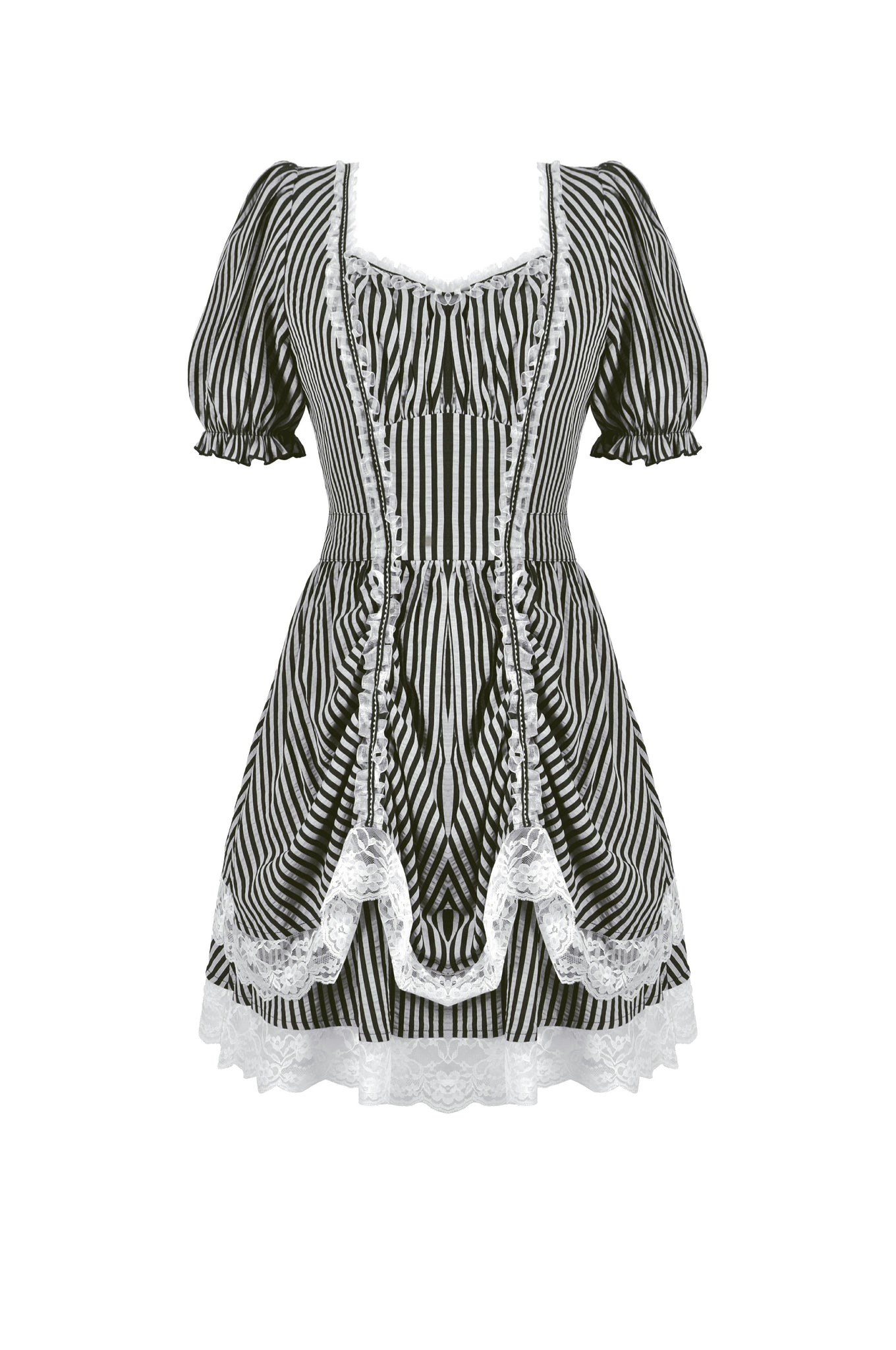 Midnight Masquerade Noir Striped Circus Dress DW1079 S Midnight Masquerade Noir Striped Circus Dress DW1079 S