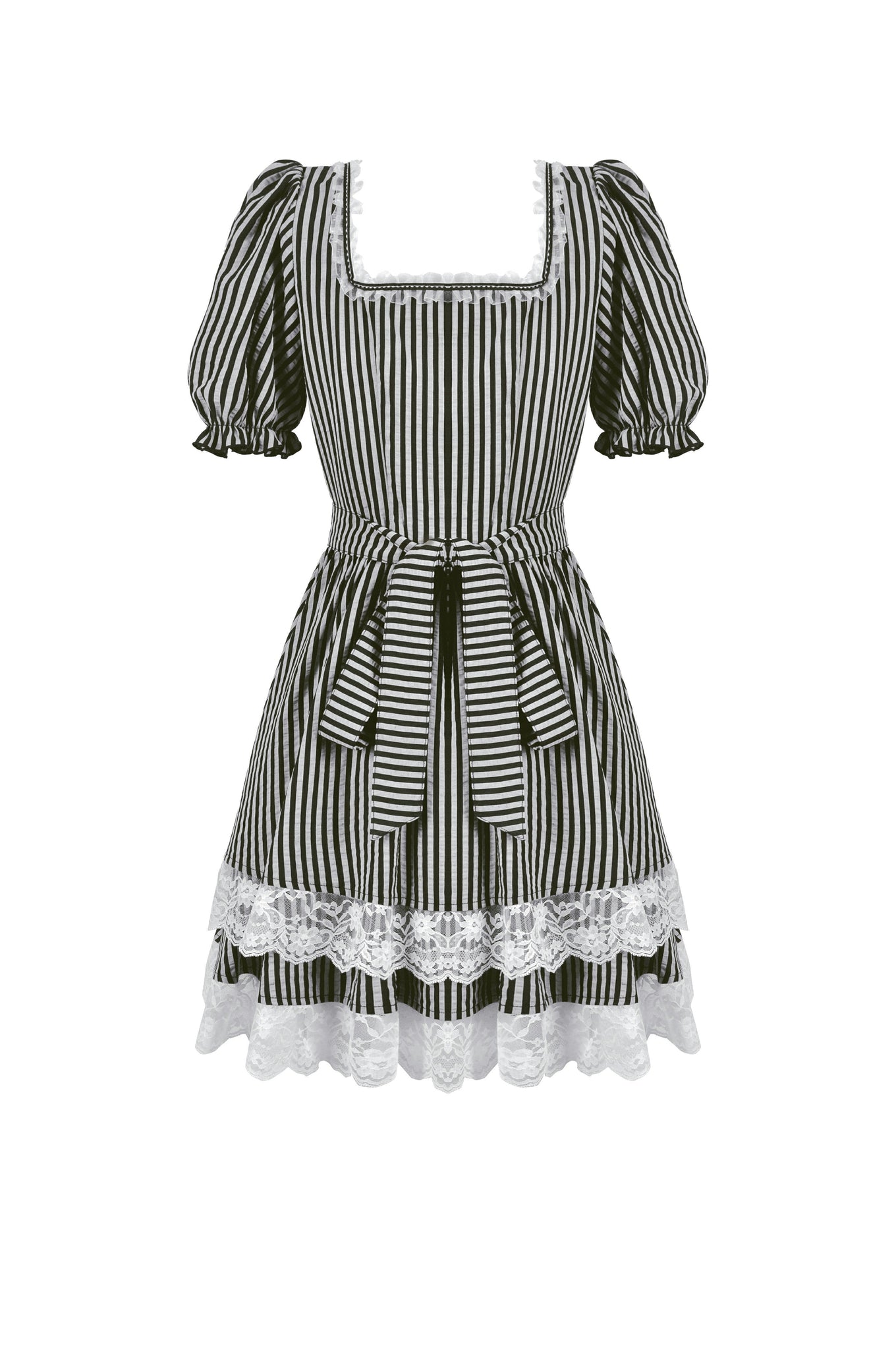 Midnight Masquerade Noir Striped Circus Dress DW1079 S Midnight Masquerade Noir Striped Circus Dress DW1079 S