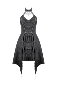 Nocturnal Empress – Gothic Batwing Hem Dress  DW1081