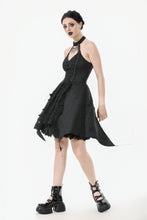 Load image into Gallery viewer, Nocturnal Empress – Gothic Batwing Hem Dress  DW1081