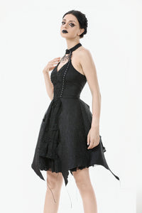 Nocturnal Empress – Gothic Batwing Hem Dress  DW1081