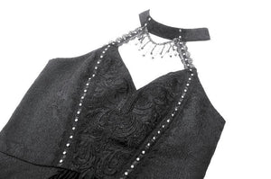 Nocturnal Empress – Gothic Batwing Hem Dress  DW1081