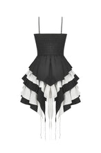 Load image into Gallery viewer, Gothic Lolita Black and White Preppy Bow Dress DW1083