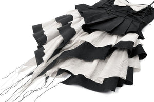 Gothic Lolita Black and White Preppy Bow Dress DW1083