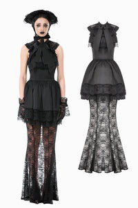 Gothic Lace Puff Fishtail Dress DW1084