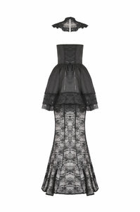 Gothic Lace Puff Fishtail Dress DW1084