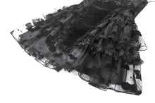 Load image into Gallery viewer, Gothic Bat Coffin Lolita Dress with Lace Ruffles and Adjustable Ties DW1088