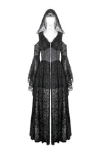 Load image into Gallery viewer, Gothic Hooded Sorceress Gown DW1090BK