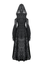 Load image into Gallery viewer, Gothic Hooded Sorceress Gown DW1090BK