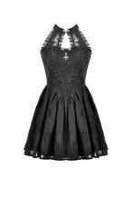 Load image into Gallery viewer, Celestial Bloom Lace Halter Dress DW1095