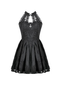 Celestial Bloom Lace Halter Dress DW1095