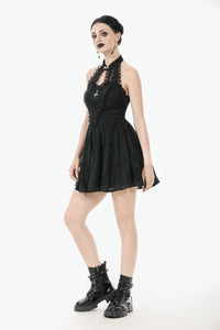 Celestial Bloom Lace Halter Dress DW1095