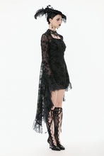 Load image into Gallery viewer, Gothic Embroidered Mesh Dress with Big Sleeves DW1096
