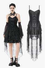 Load image into Gallery viewer, Dark Swan Layered Lace Tail Dress DW1097