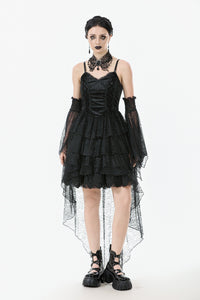 Dark Swan Layered Lace Tail Dress DW1097