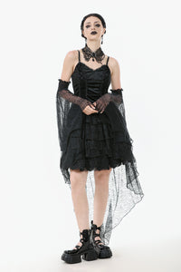 Dark Swan Layered Lace Tail Dress DW1097