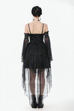 Load image into Gallery viewer, Dark Swan Layered Lace Tail Dress DW1097