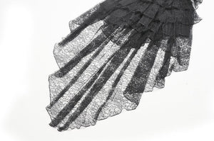 Dark Swan Layered Lace Tail Dress DW1097