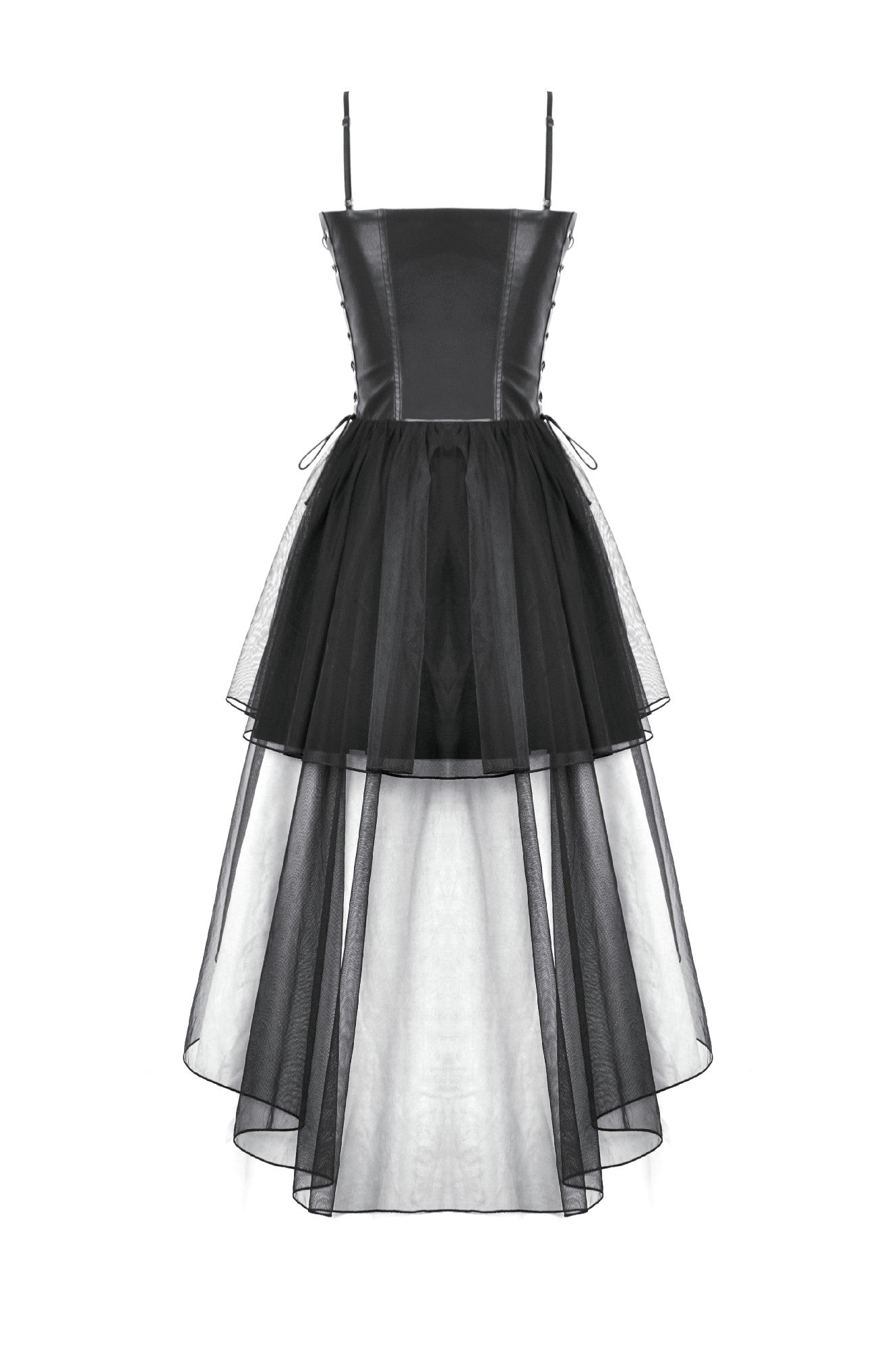 Punk Faux Leather & Mesh Dress DW1105 M Punk Faux Leather & Mesh Dress DW1105 M