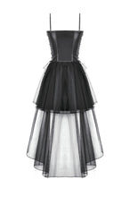 Load image into Gallery viewer, Punk Faux Leather &amp; Mesh Dress DW1105