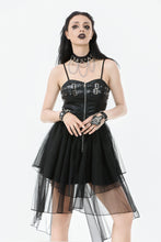 Load image into Gallery viewer, Punk Faux Leather &amp; Mesh Dress DW1105