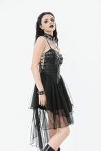 Load image into Gallery viewer, Punk Faux Leather &amp; Mesh Dress DW1105