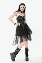 Load image into Gallery viewer, Punk Faux Leather &amp; Mesh Dress DW1105