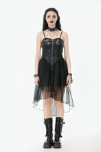 Load image into Gallery viewer, Punk Faux Leather &amp; Mesh Dress DW1105