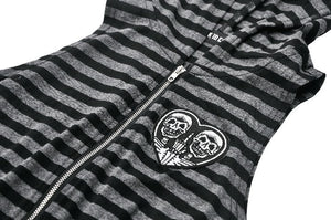 Striped Wolf-Ear Hoodie Dress DW1109