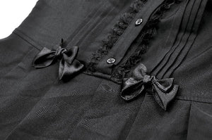 Charming Sleeveless Dress with Pleated Skirt & Bow Detail DW1112