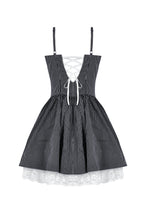 Load image into Gallery viewer, Sweetheart Lace and Striped &amp; White Lolita Dress with Adjustable Straps DW1114