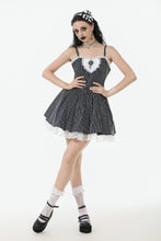 Load image into Gallery viewer, Sweetheart Lace and Striped &amp; White Lolita Dress with Adjustable Straps DW1114