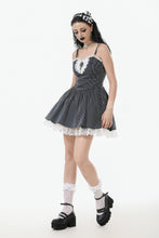Load image into Gallery viewer, Sweetheart Lace and Striped &amp; White Lolita Dress with Adjustable Straps DW1114