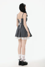 Load image into Gallery viewer, Sweetheart Lace and Striped &amp; White Lolita Dress with Adjustable Straps DW1114