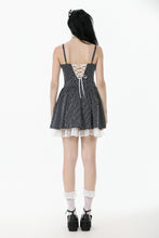 Load image into Gallery viewer, Sweetheart Lace and Striped &amp; White Lolita Dress with Adjustable Straps DW1114