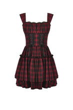 Load image into Gallery viewer, Christmas Plaid Layered Cake Dress DW1118