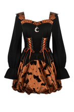 Load image into Gallery viewer, Midnight Bat &amp; Pumpkin Halloween Dress DW1124