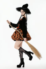Load image into Gallery viewer, Midnight Bat &amp; Pumpkin Halloween Dress DW1124