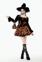 Load image into Gallery viewer, Midnight Bat &amp; Pumpkin Halloween Dress DW1124