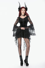 Load image into Gallery viewer, Classic Gothic Velvet &amp; Lace Embroidered Dress DW1128 - Gothlolibeauty