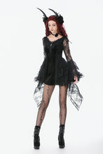 Load image into Gallery viewer, Classic Gothic Velvet &amp; Lace Embroidered Dress DW1128 - Gothlolibeauty