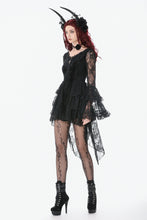 Load image into Gallery viewer, Classic Gothic Velvet &amp; Lace Embroidered Dress DW1128 - Gothlolibeauty
