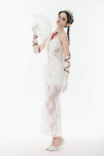 Load image into Gallery viewer, White Romantic Gothic Mermaid Dress DW1130