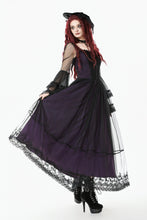Load image into Gallery viewer, Gothic Royal Violet Sheer Long Dress DW1132
