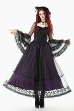 Load image into Gallery viewer, Gothic Royal Violet Sheer Long Dress DW1132