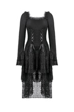 Load image into Gallery viewer, Romantic Gothic Lace High-Low Tiered Dress DW1138