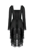 Load image into Gallery viewer, Romantic Gothic Lace High-Low Tiered Dress DW1138