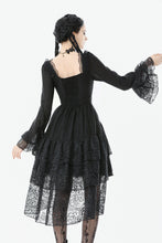Load image into Gallery viewer, Romantic Gothic Lace High-Low Tiered Dress DW1138