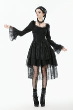 Load image into Gallery viewer, Romantic Gothic Lace High-Low Tiered Dress DW1138