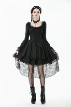 Load image into Gallery viewer, Romantic Gothic Lace High-Low Tiered Dress DW1138
